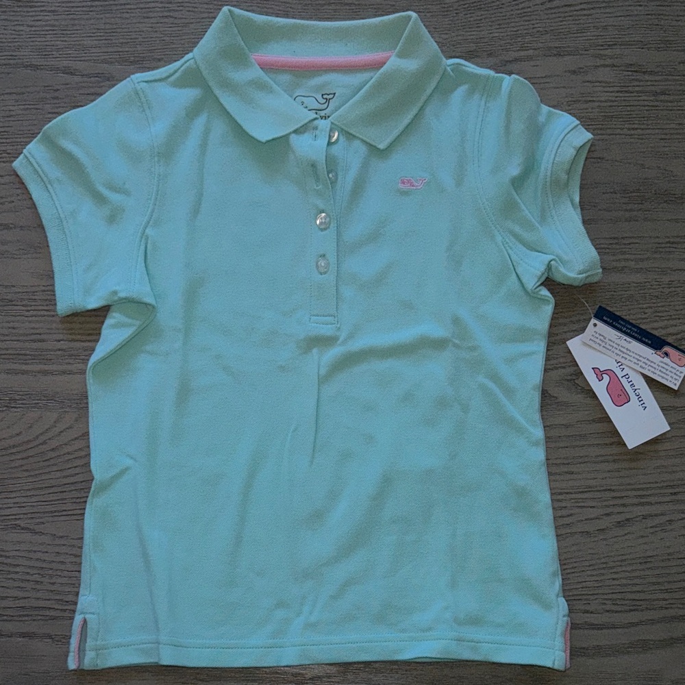Vineyard Vines Kids' Aqua Polo Shirt